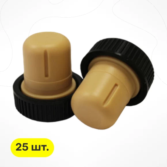 Фото Набор Т-образных пробок (25 штук), полимерные, комбинированная, 10х19,4 мм (1)