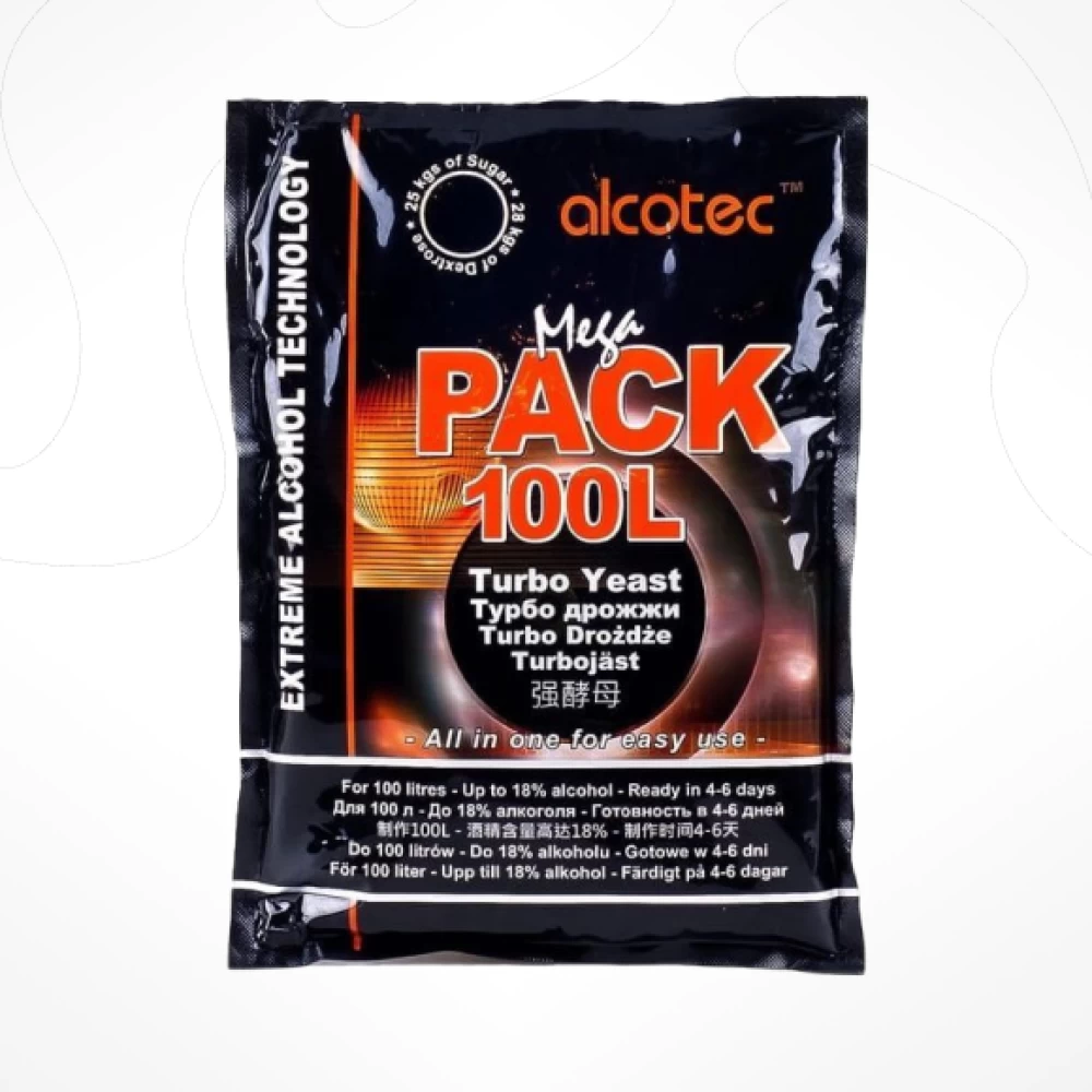 Фото Спиртовые дрожжи Alcotec MegaPack 100L Turbo, 360 г (1)