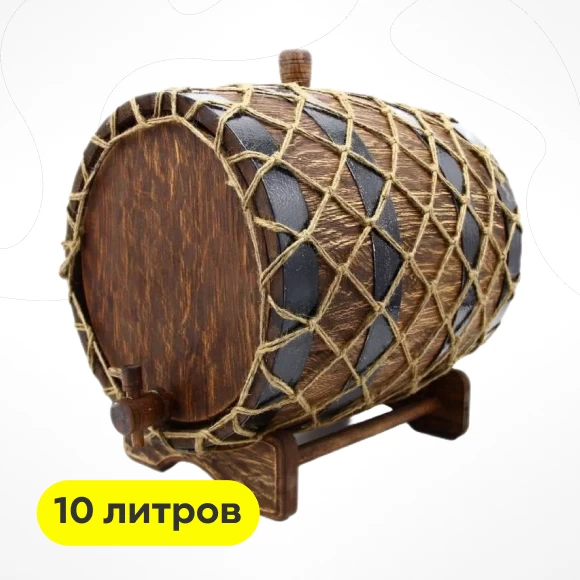 Фото Бочка дубовая под старину, 10 л (1)