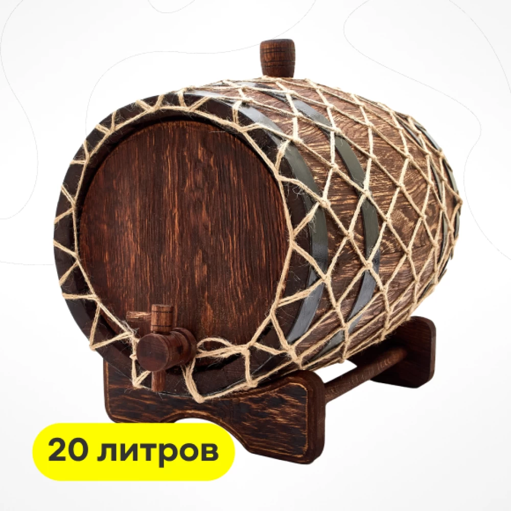 Фото Бочка дубовая под старину, 20 л (1)