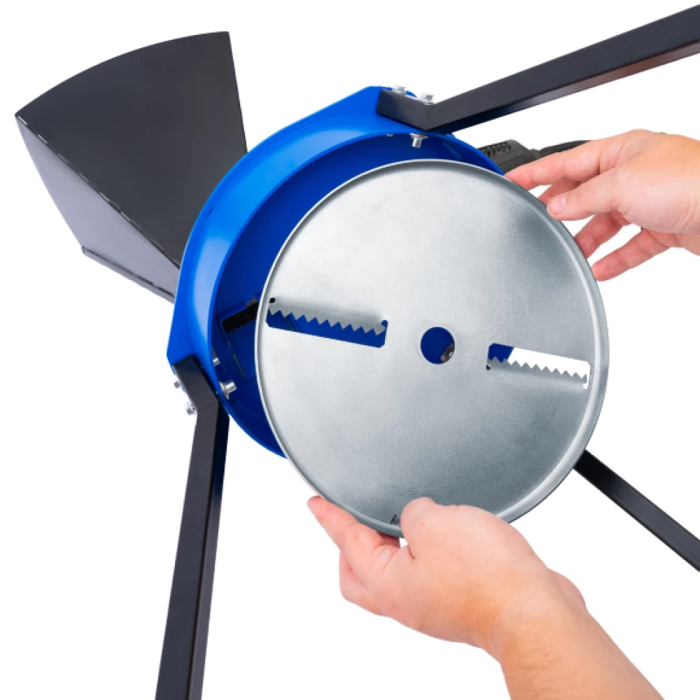 Фото Веткоизмельчитель на болгарку "Дачный" + насадка для измельчения зерна + насадка для измельчения яблок и выгрузная воронка (4)