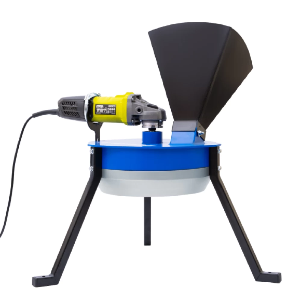 Фото Веткоизмельчитель на болгарку "Дачный" + насадка для измельчения зерна + насадка для измельчения яблок и выгрузная воронка (6)