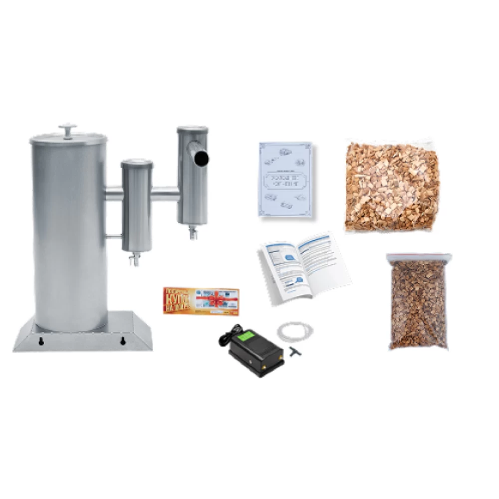 Фото Дымогенератор Merkel 2.0 3л + годовой запас щепы Ольхи (2 кг) (8)