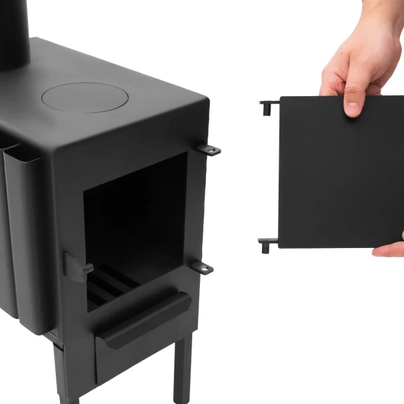 Фото Печь-Буржуйка "Теплосталь Мини" + сушилка + кочерга + дровница (5)