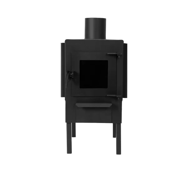 Фото Печь-Буржуйка "Теплосталь Мини" со стеклянной дверцей + комплект труб для дымохода + кочерга + сушилка (2)