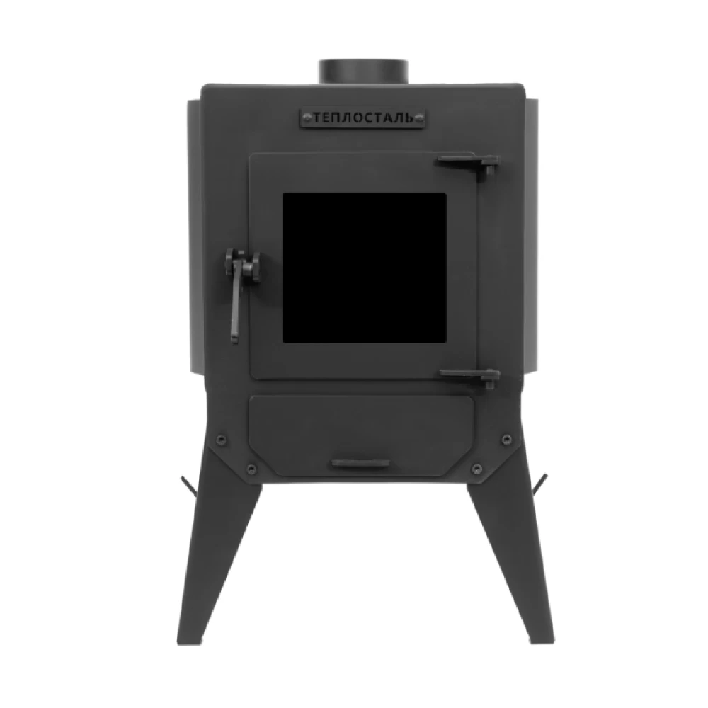 Фото Печь-буржуйка "Теплосталь Стандарт" NEW со стеклянной дверцей (2)